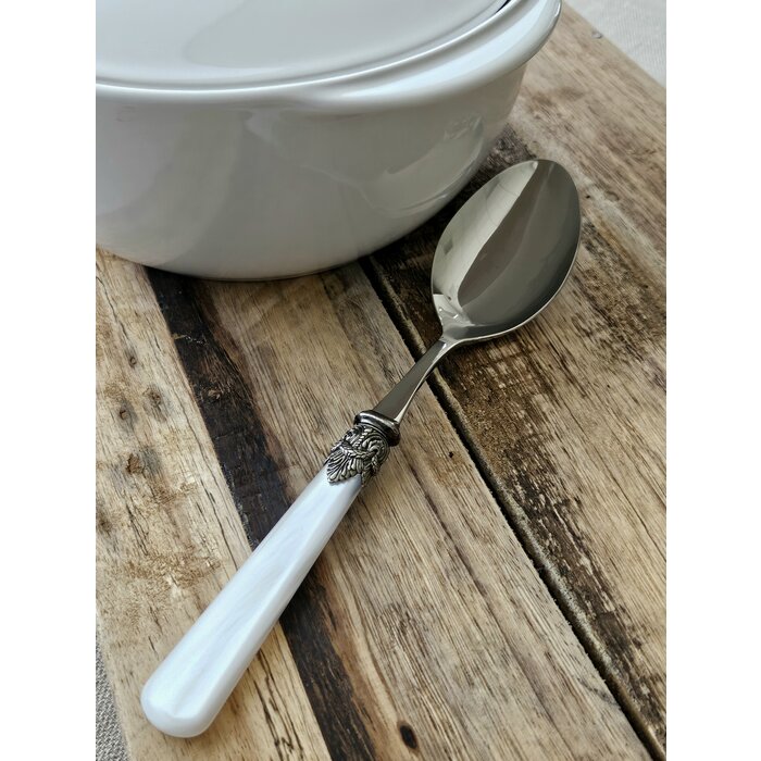 Serving spoon, White (mother-of-pearl)