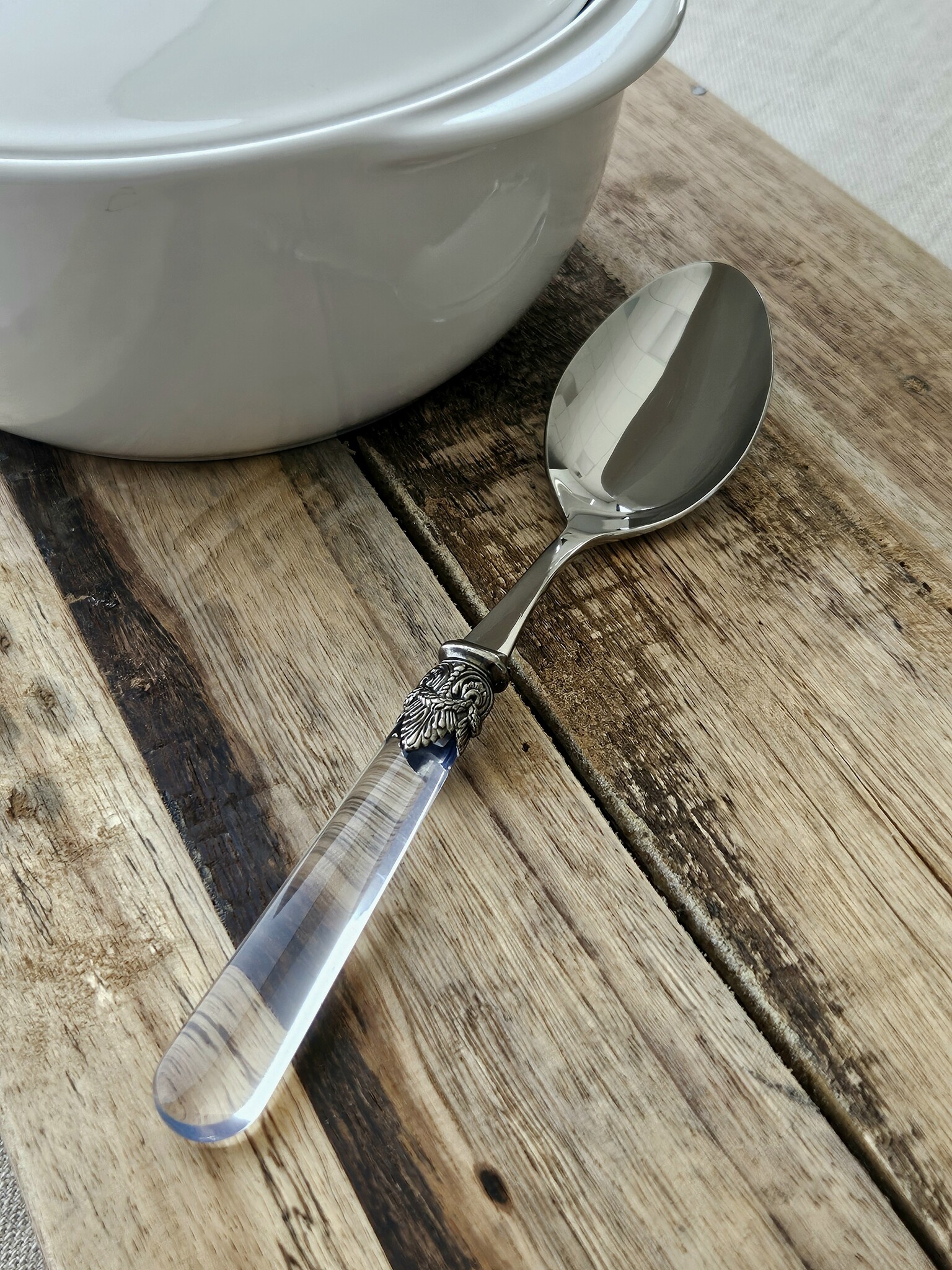 Serving spoon, transparent, EME Napoleon