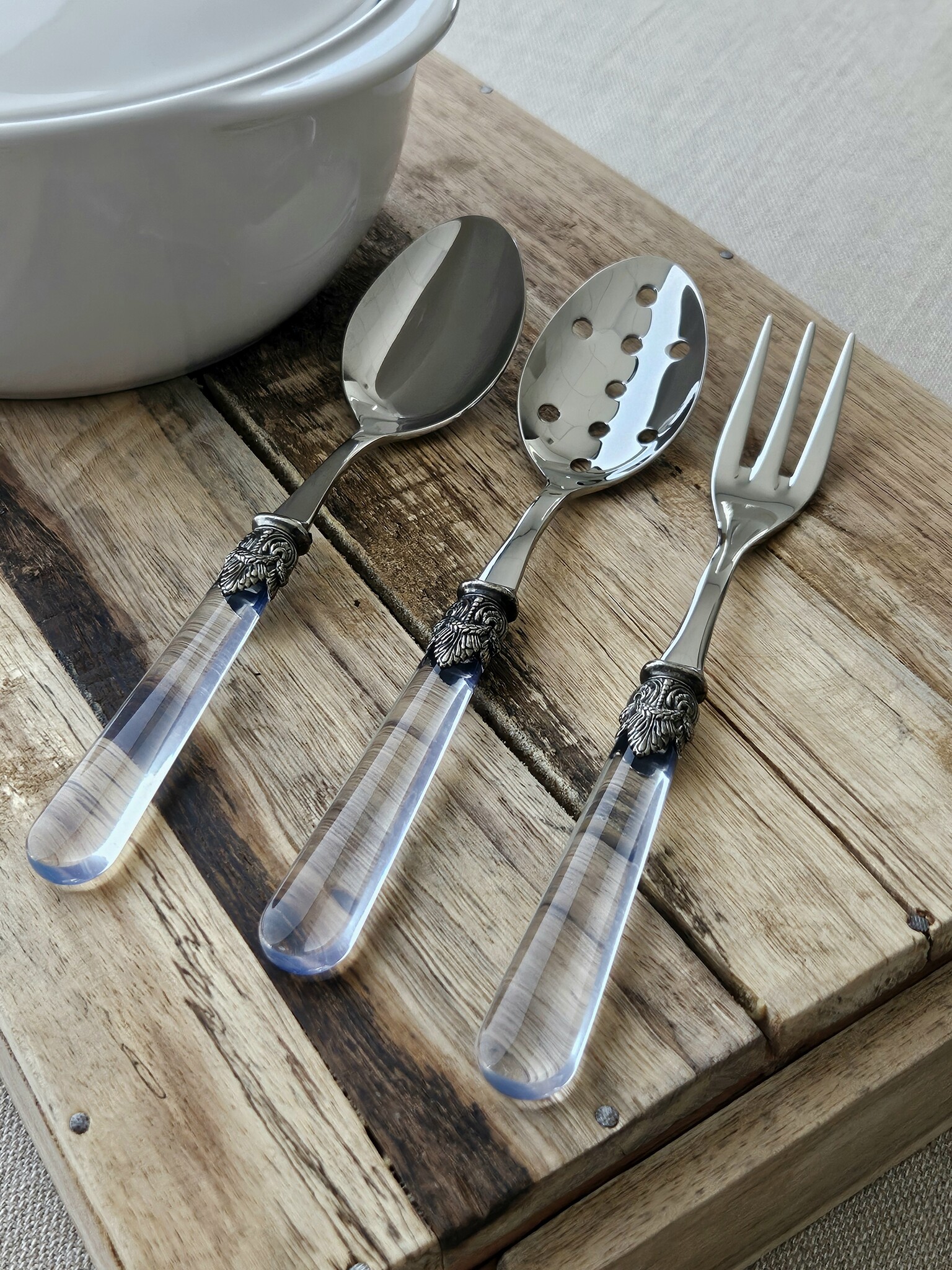 Serving spoon, transparent, EME Napoleon