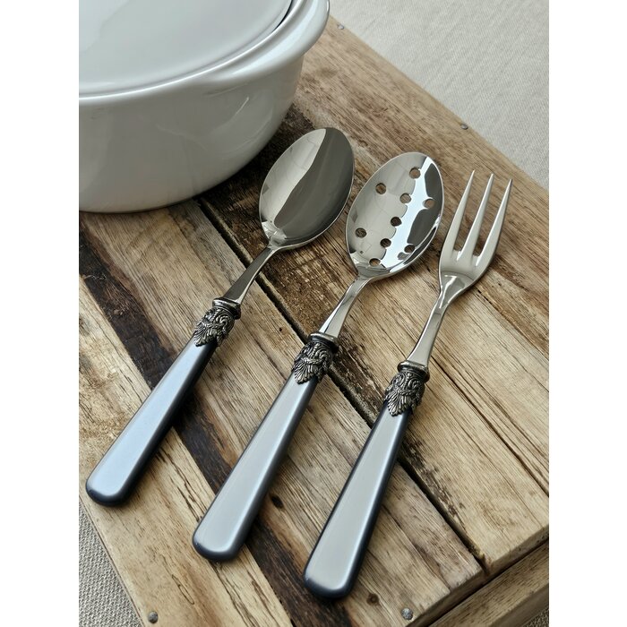 Serving fork, Gray (mother-of-pearl sheen)