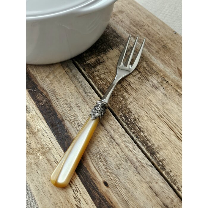 Tenedor para servir, Miel Oro (nácar)