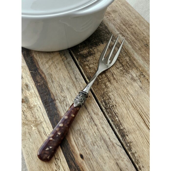 Fourchette de service, Brun (motif tortue)