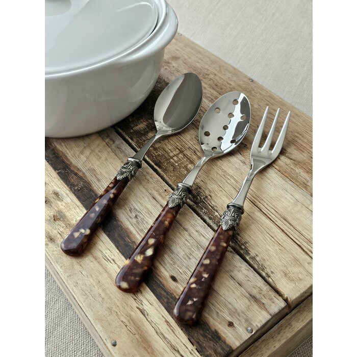Fourchette de service, Marron (motif tortue)