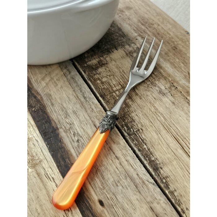 Serving fork, Orange (mother-of-pearl)