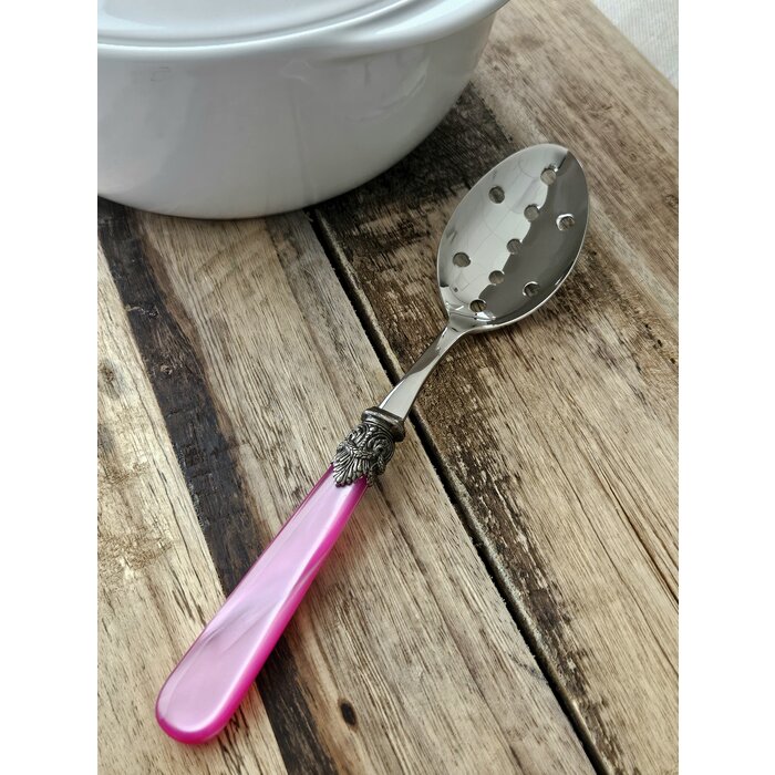 Slotted serving spoon, Fuchsia (mother-of-pearl)