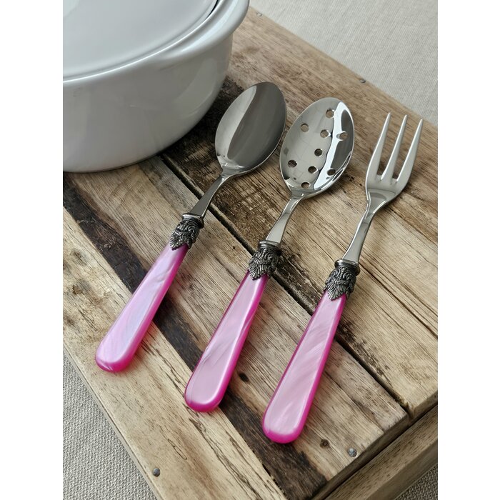 Tenedor para servir, Fucsia (nácar)