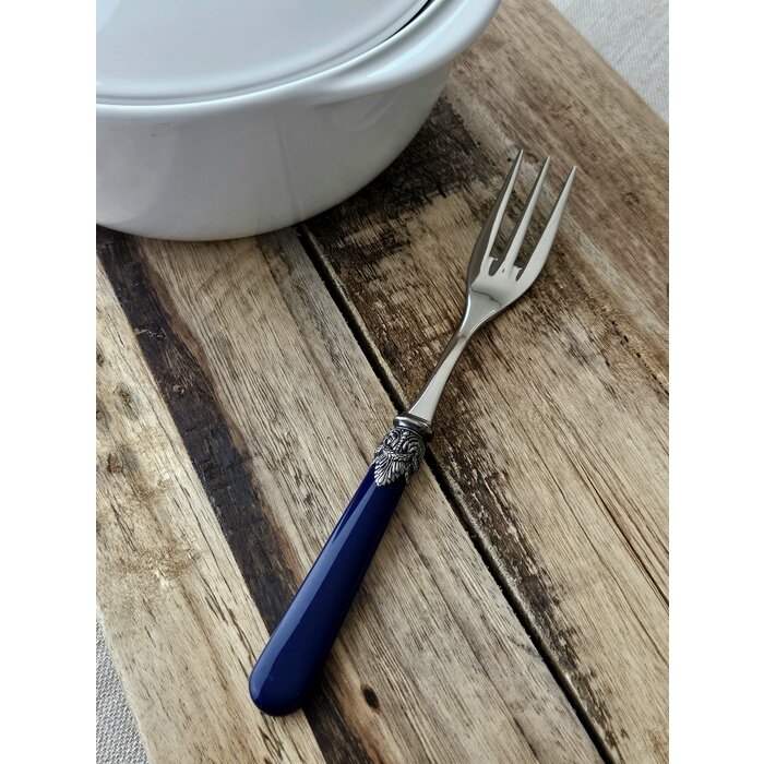 Serving fork, Blue (matte)