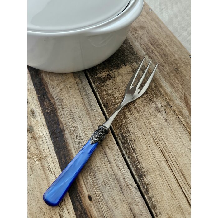 Serving fork, Blue (mother-of-pearl)