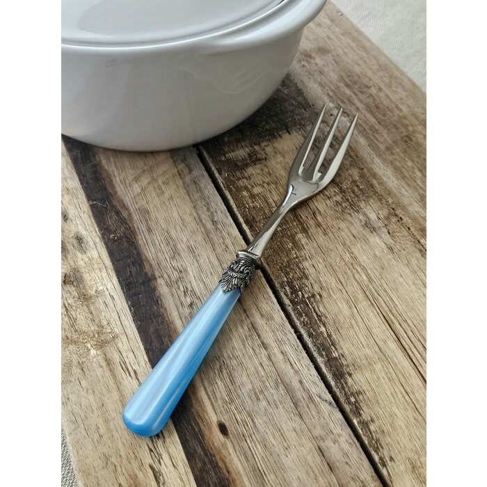 Serving fork, Light Blue (mother-of-pearl)