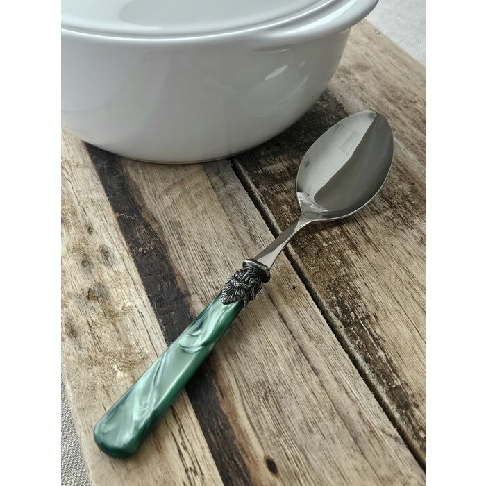 Serving spoon, Green (mother-of-pearl)