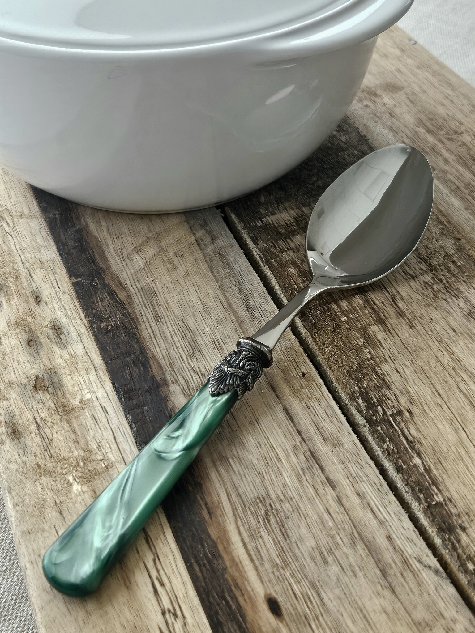 Servierlöffel, Grün (perlmuttglanz)