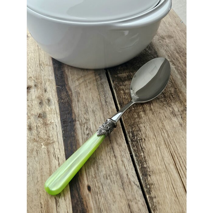 Serving spoon, Light Green (mother-of-pearl sheen)