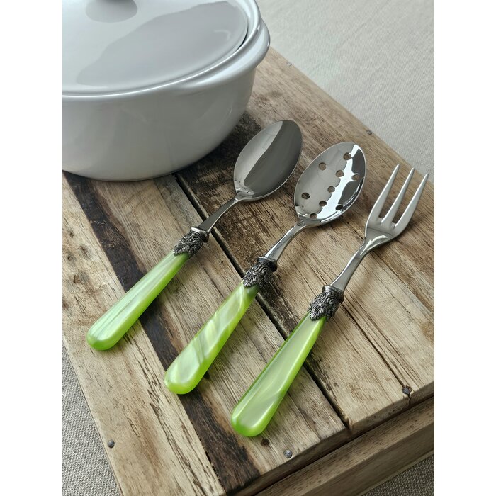 Serving spoon, Light Green (mother-of-pearl sheen)