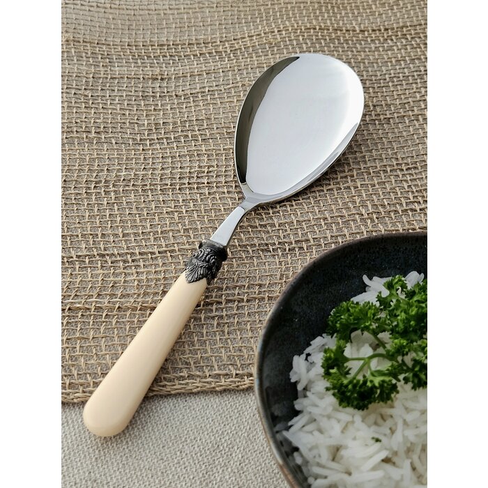 Rice serving spoon, Ivory (matte)