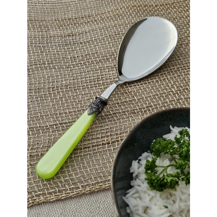 Rice serving spoon, Light Green (mother-of-pearl)