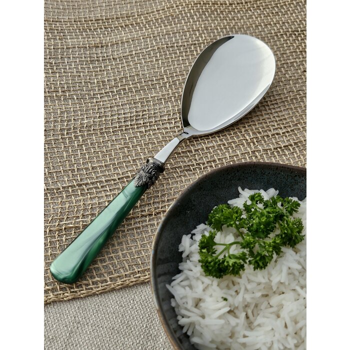 Rice serving spoon, Green (mother-of-pearl)
