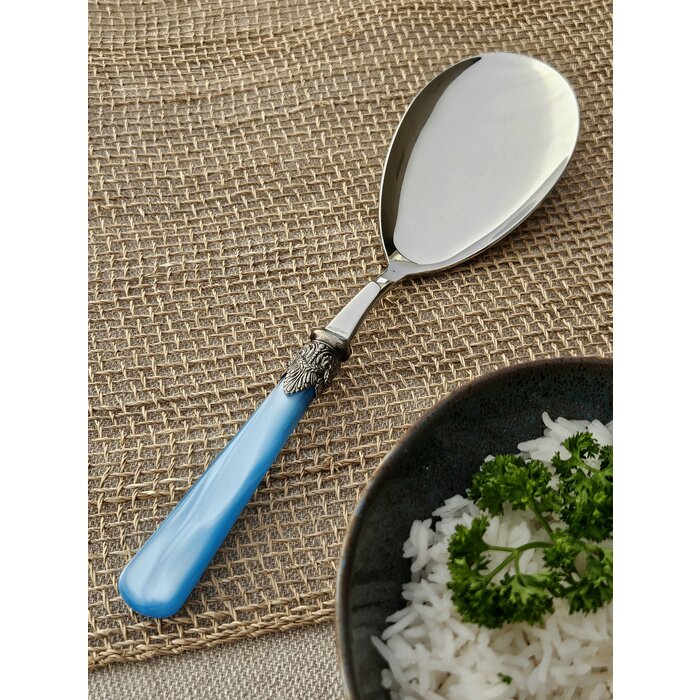 Rice serving spoon, Light Blue (mother-of-pearl)