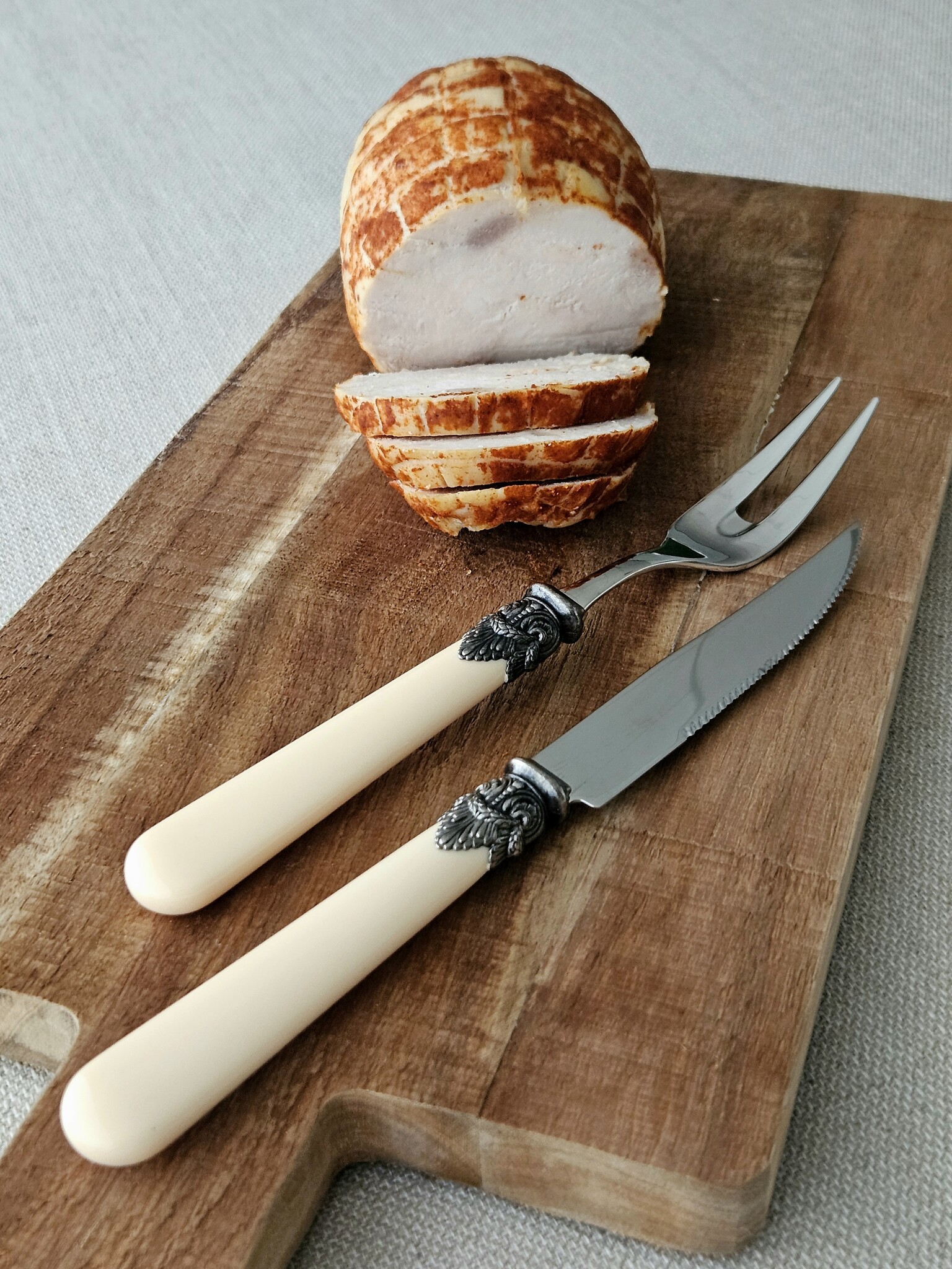 Tenedor para carne, Marfil (liso)