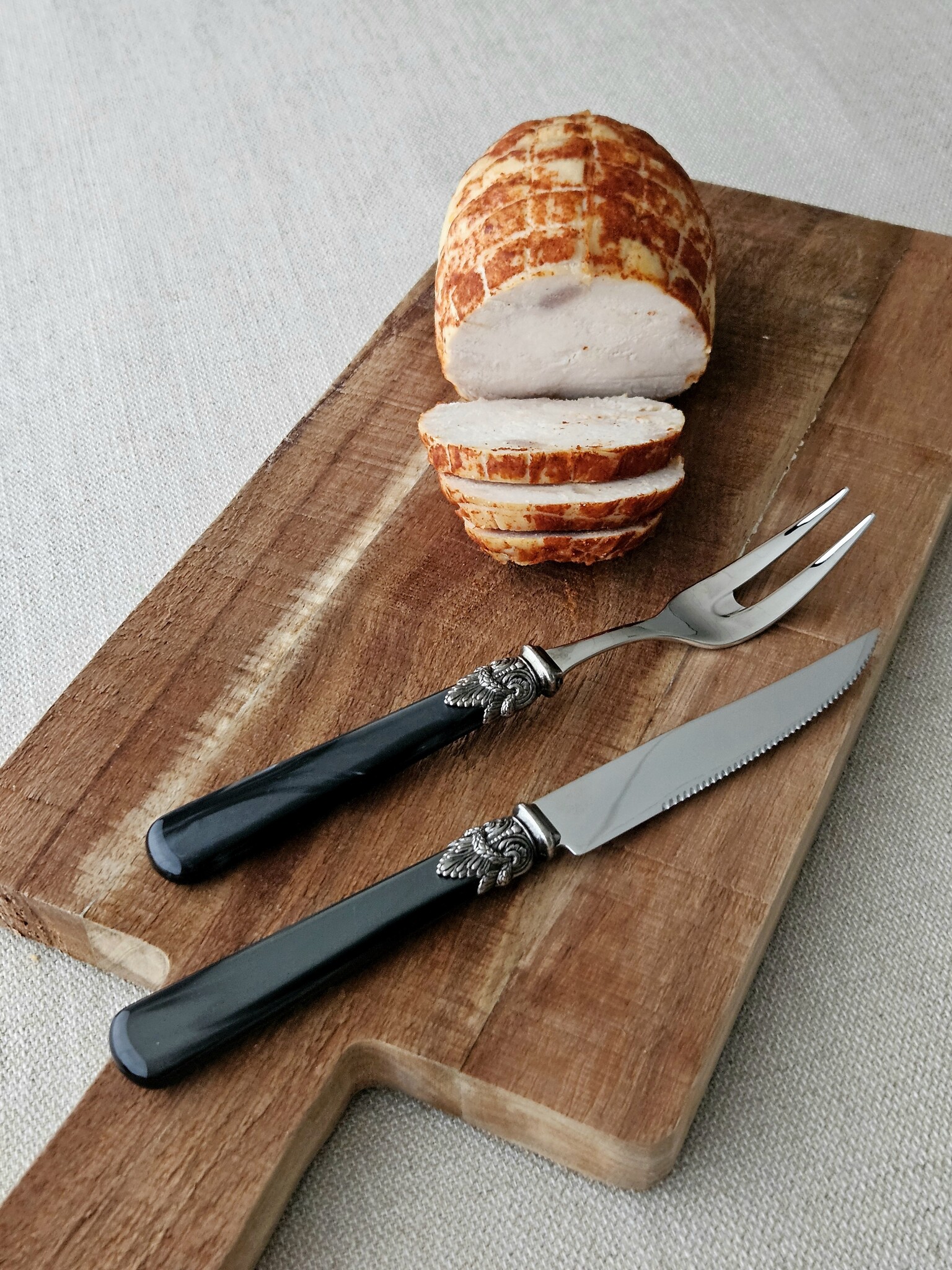 Fourchette à viande, Noir (éclat nacré)