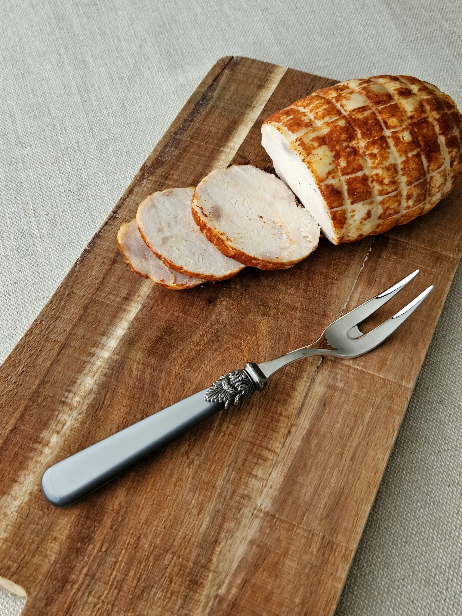 Tenedor para carne, Gris (brillo nácar)