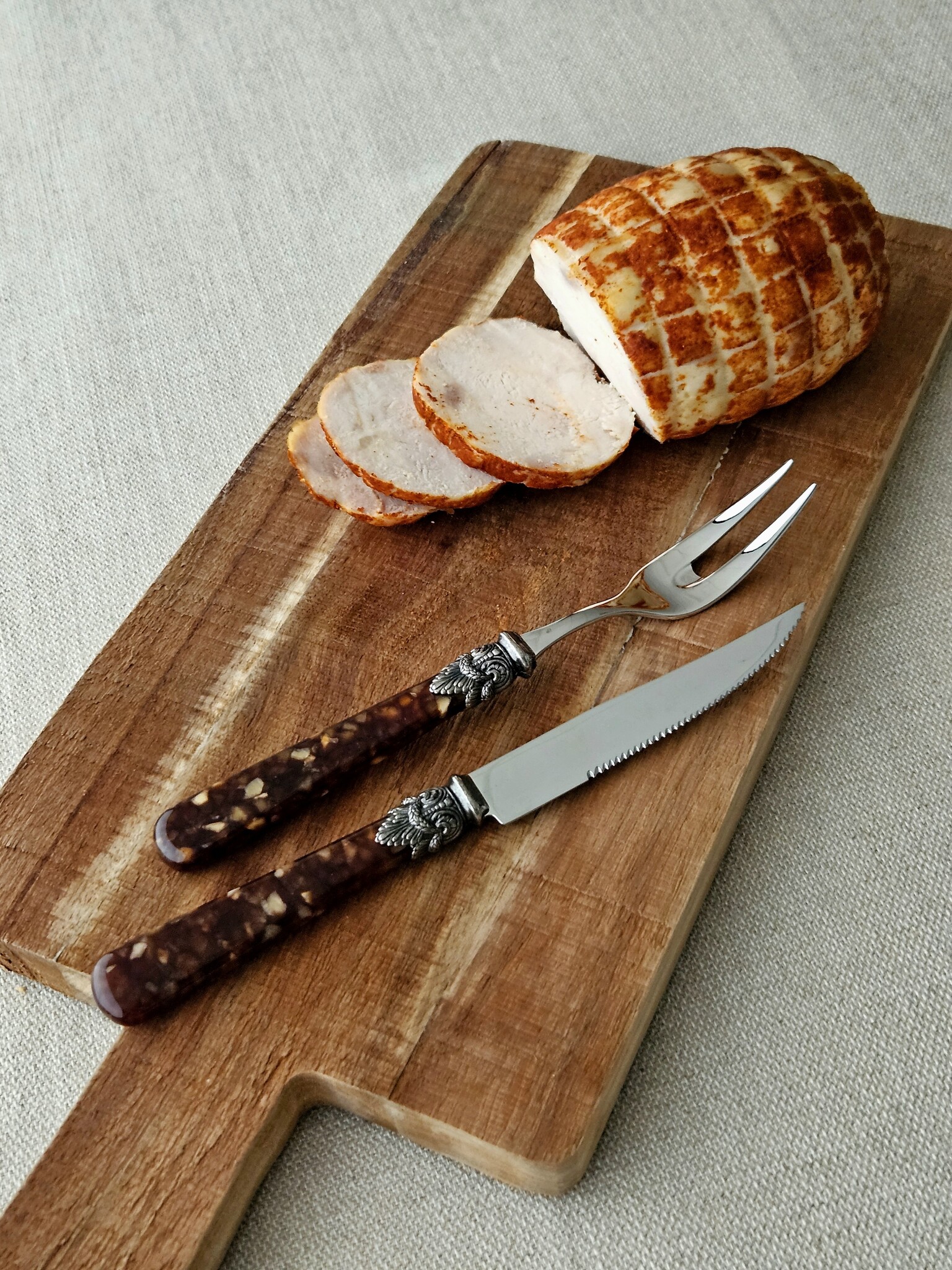 Couteau à Steak, Marron (motif tortue)