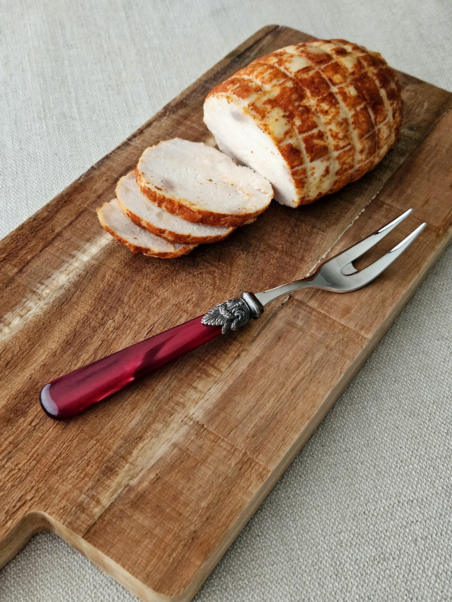 Tenedor para carne, Rojo (nácar)