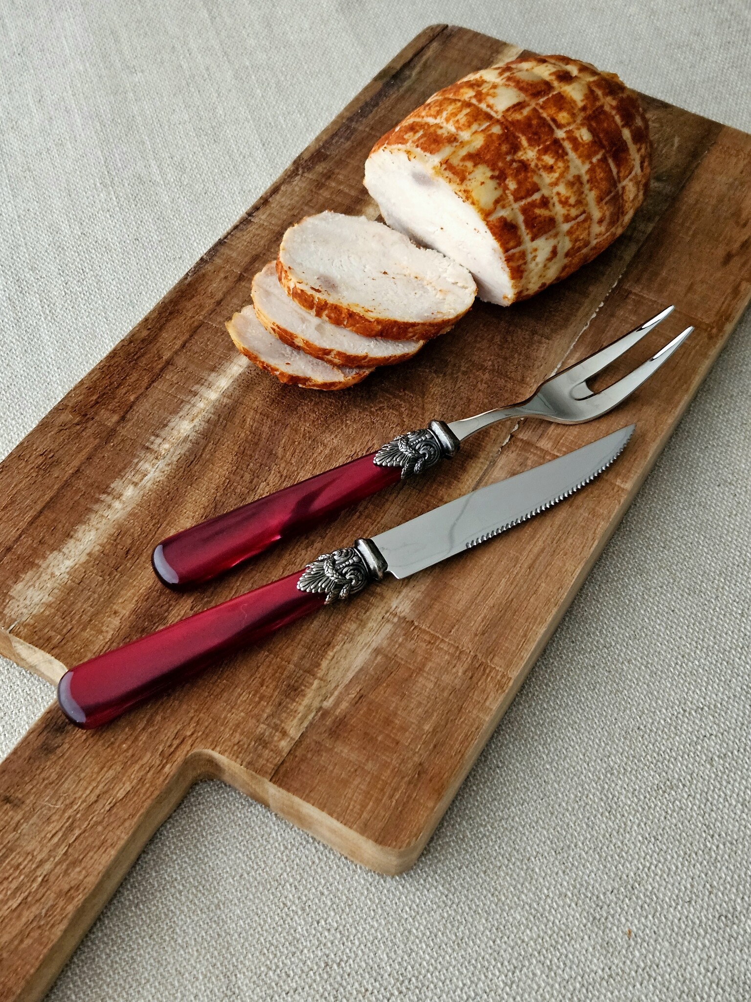 Steak Knife, Red (mother-of-pearl sheen)