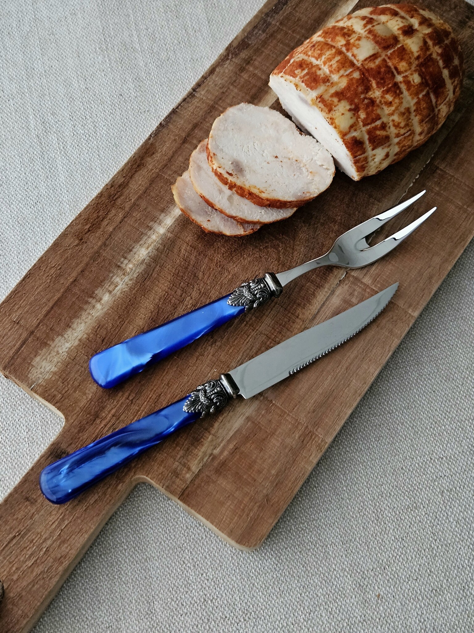 Steak Knife, Blue (mother-of-pearl sheen)