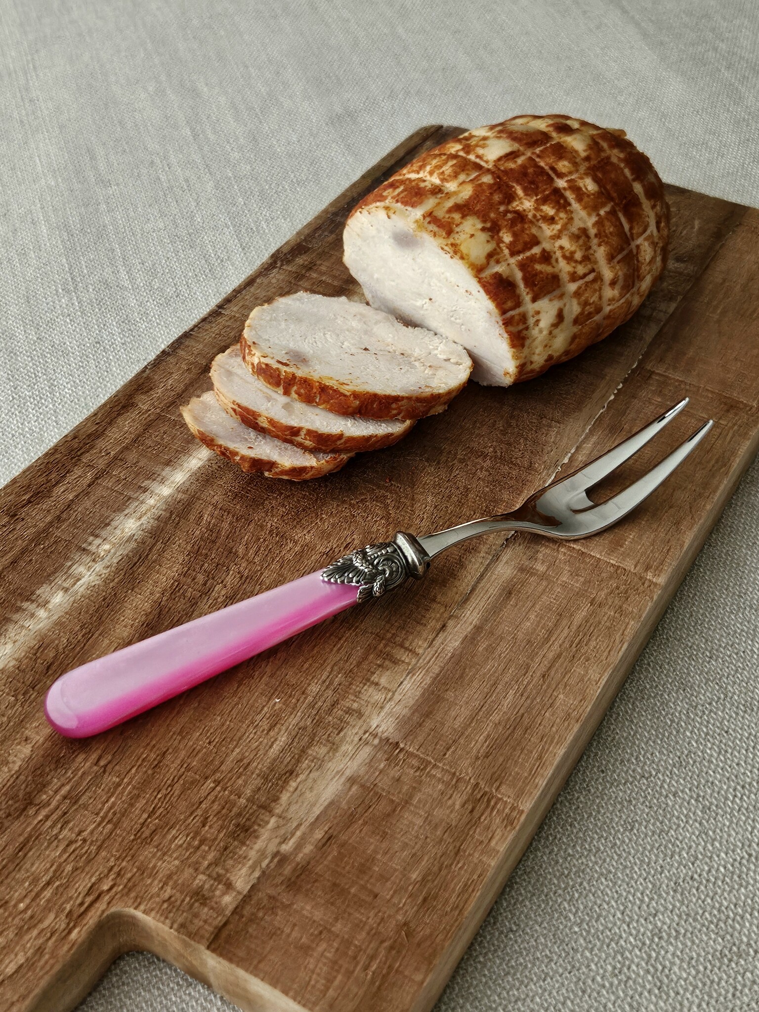 Meat fork, Fuchsia (mother-of-pearl sheen)