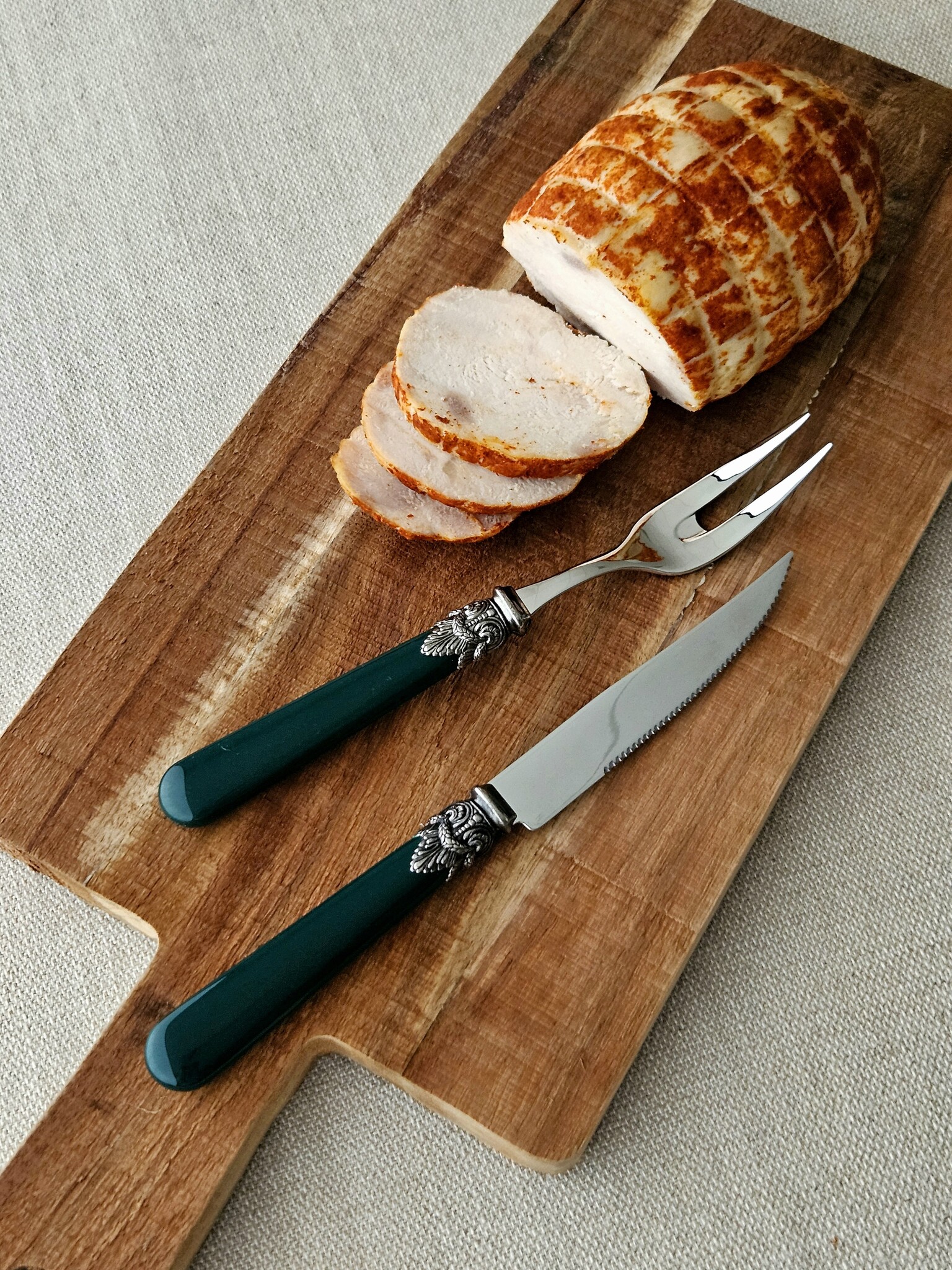 Tenedor para carne, Verde (liso)