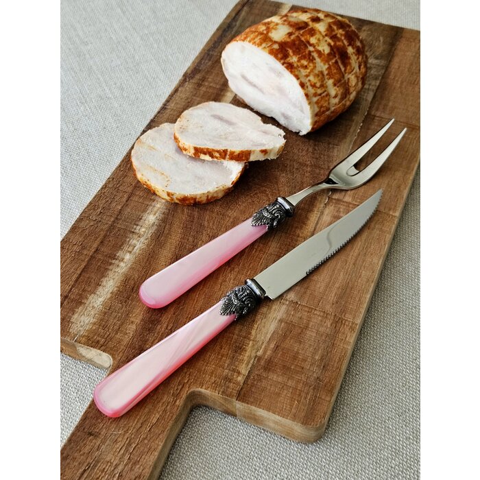 Meat fork, Pink (mother-of-pearl sheen)