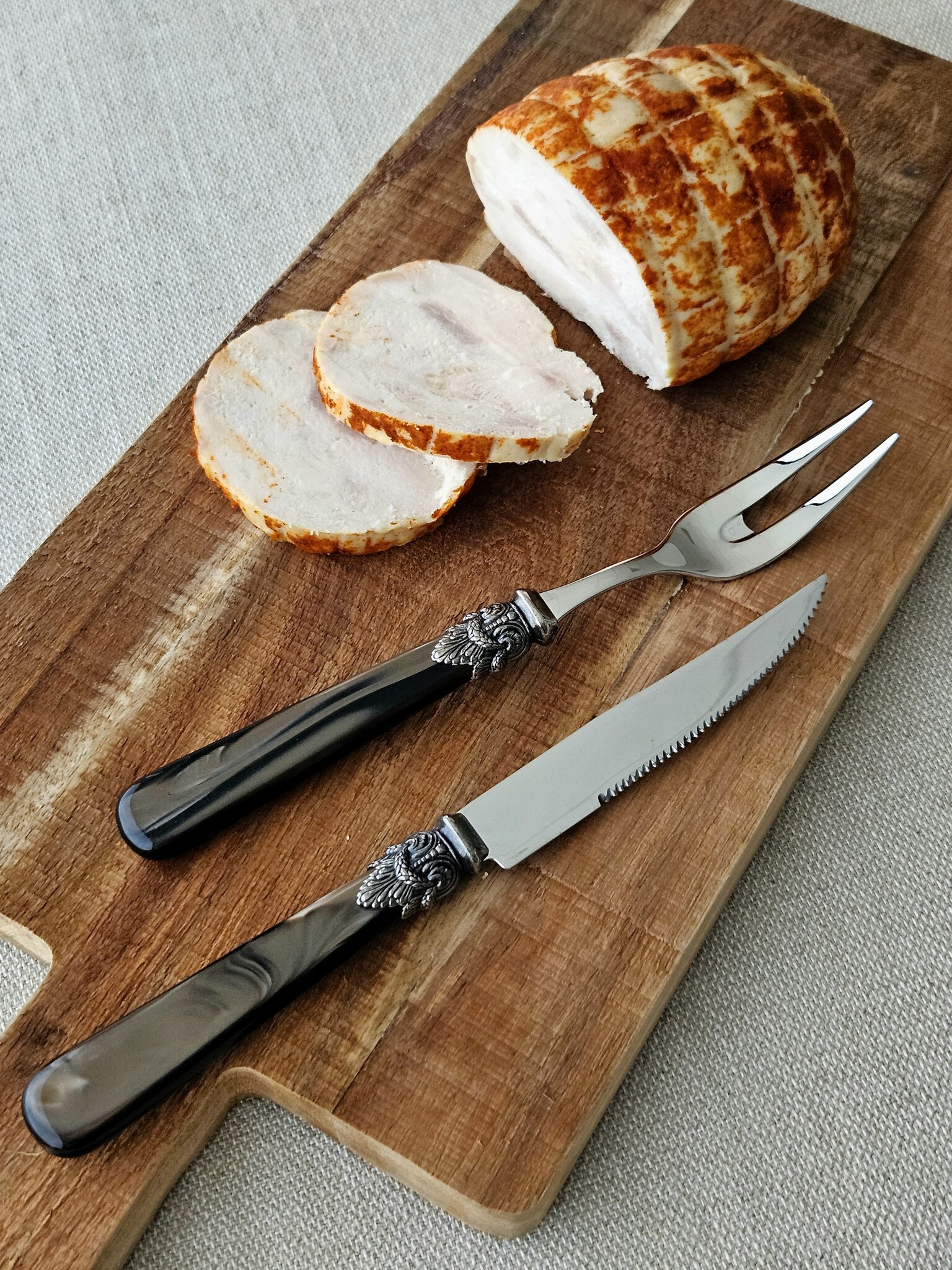 Fourchette à viande, Brun (éclat nacré)