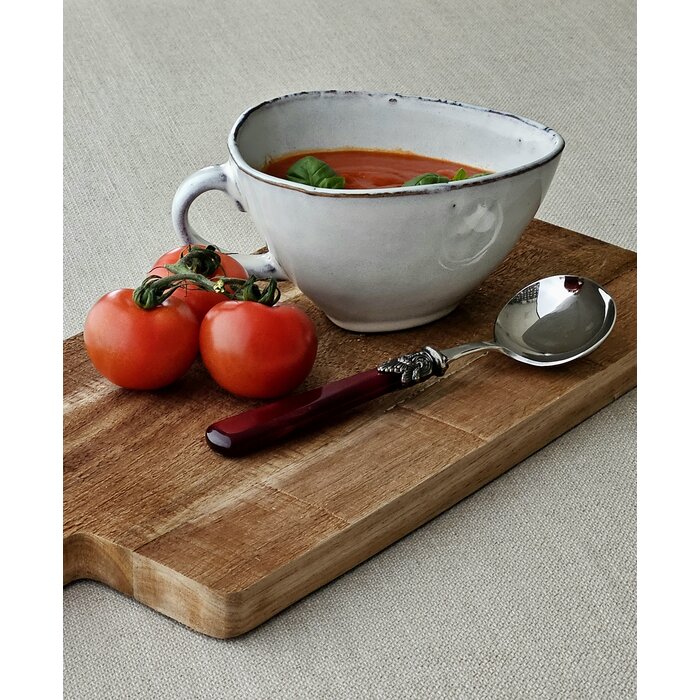 Saucenlöffel, Rot mit Perlmutt