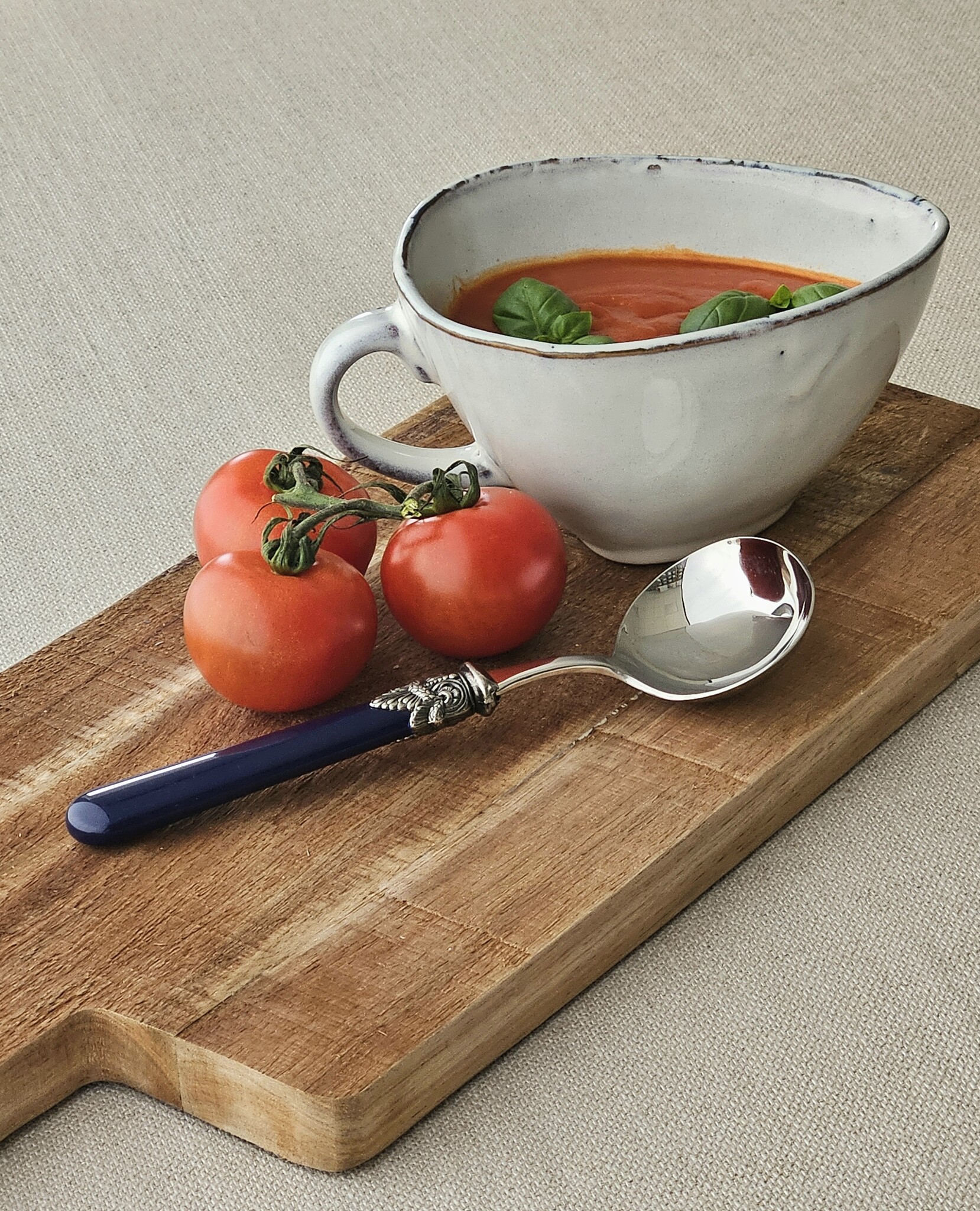 Cuchara salsera, Azul (liso)