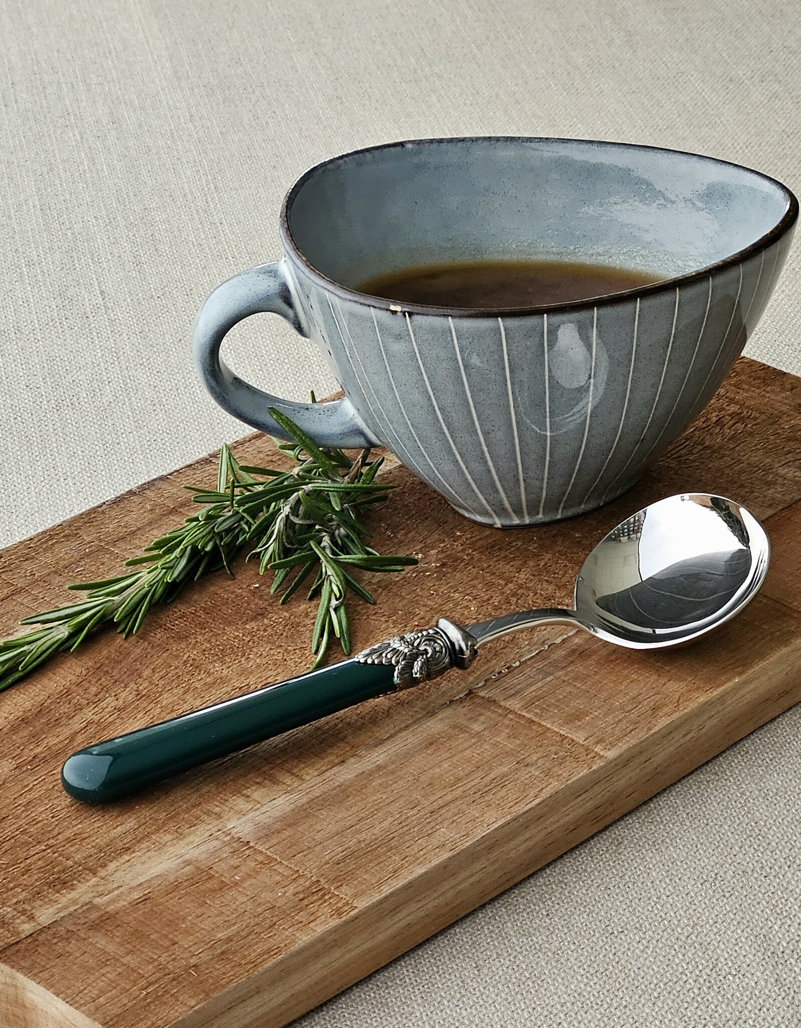 Gravy ladle, Green (matte)