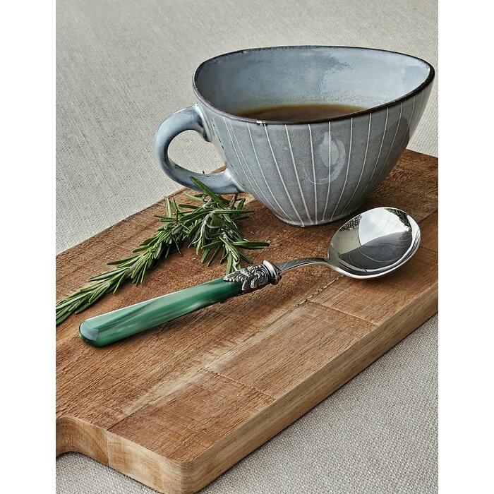 Gravy ladle, Green (mother-of-pearl sheen)