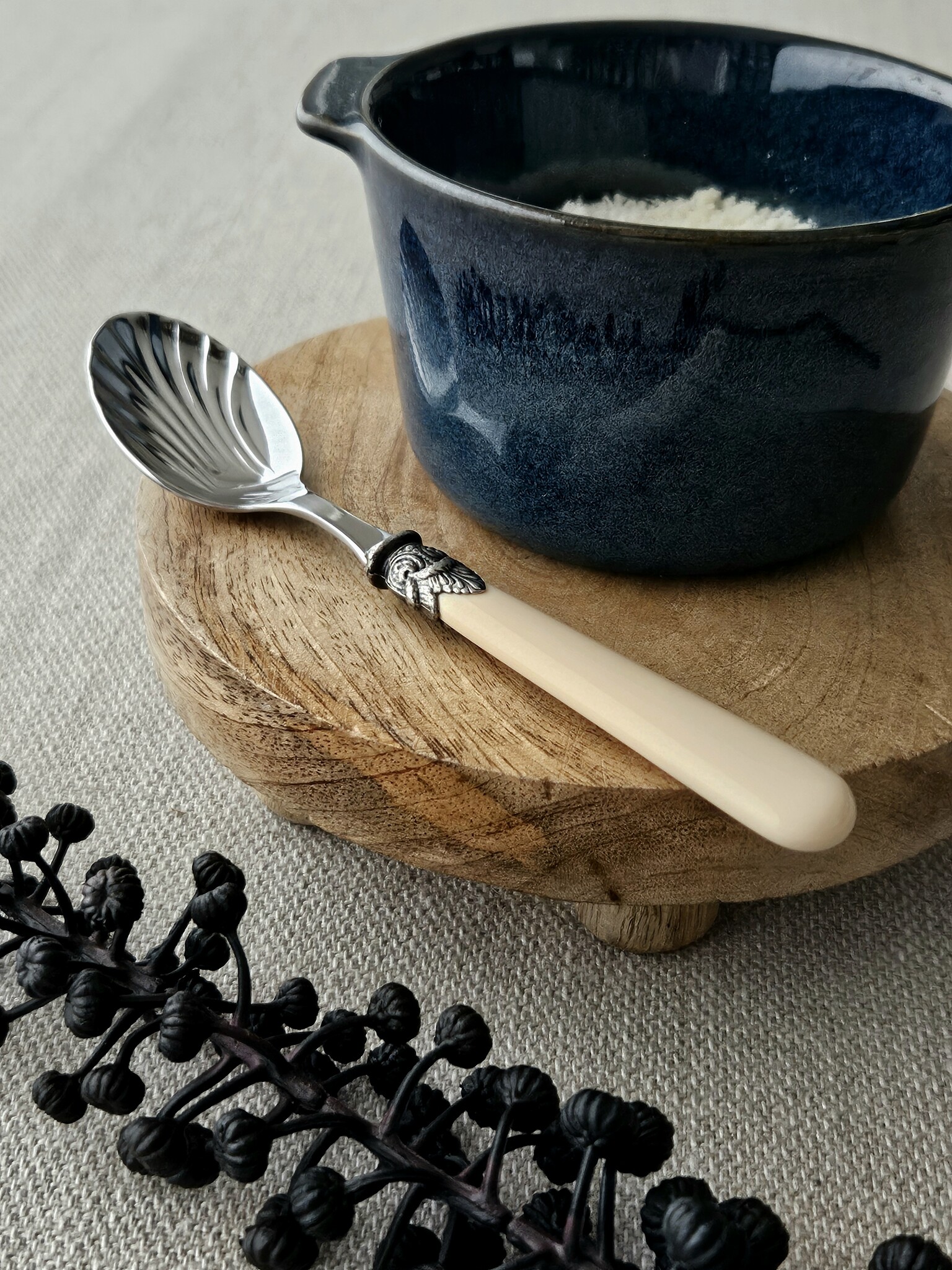 Cuchara para queso, Marfil (mate)