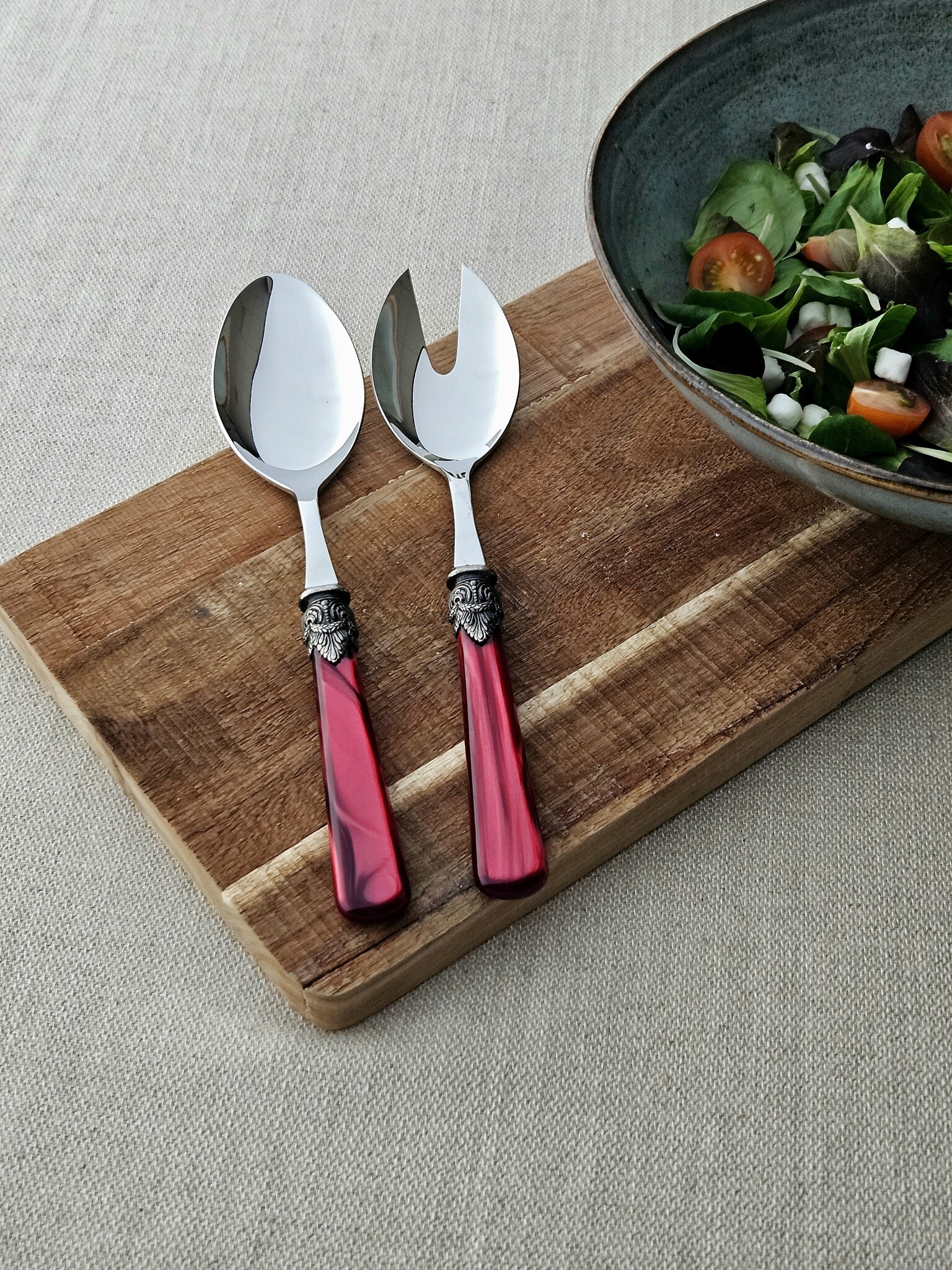 Couverts à salade, Rouge (nacré)