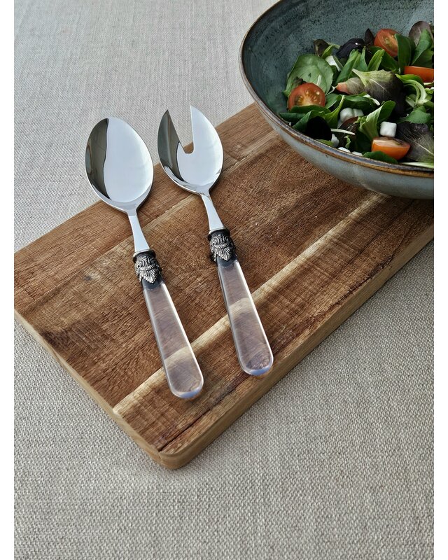 2-piece salad serving set, transparent, EME Napoleon