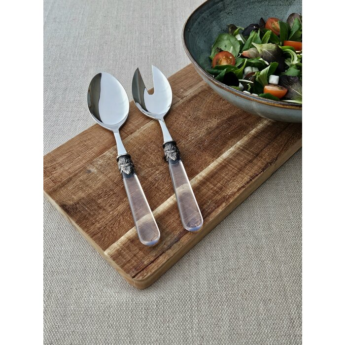 Salatbesteck, 2-teilig (Salatlöffel und Salatgabel),Transparent, EME Napoleon