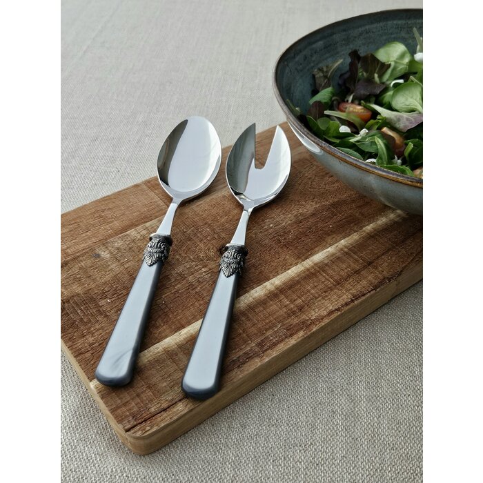 Salad servers, Gray (mother-of-pearl sheen)