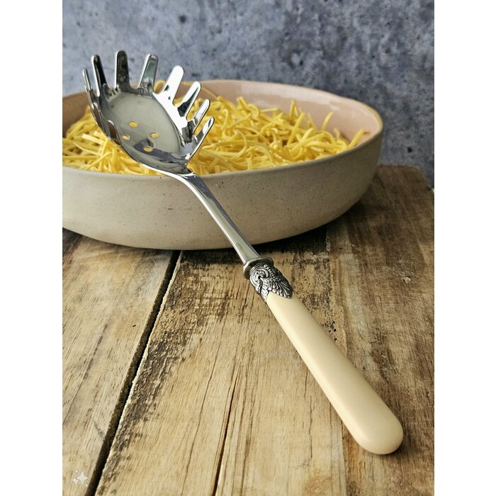 Spaghetti spoon / Noodle spoon, Ivory (plain)