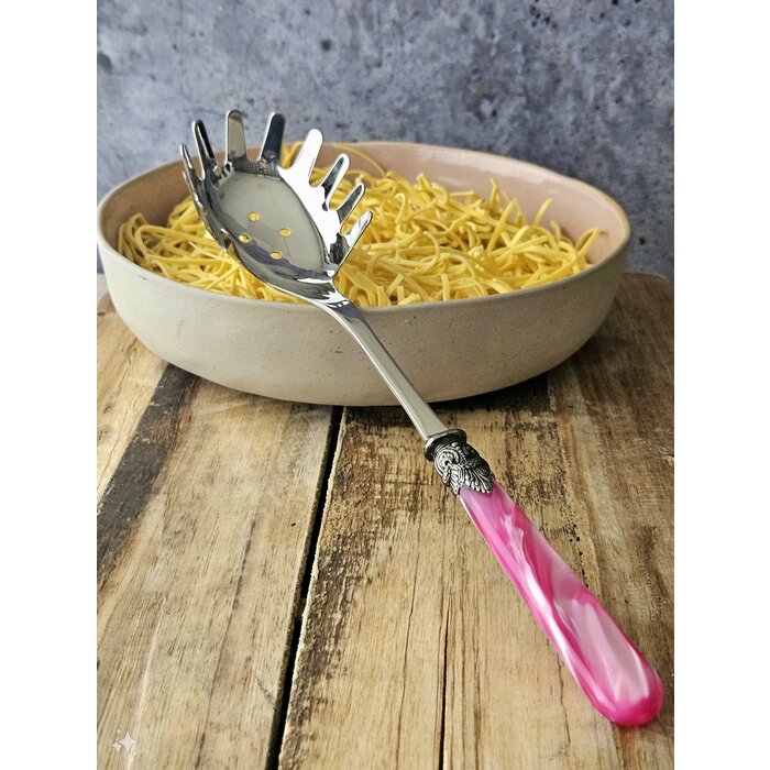 Spaghetti  spoon, Fuchsia (mother-of-pearl)