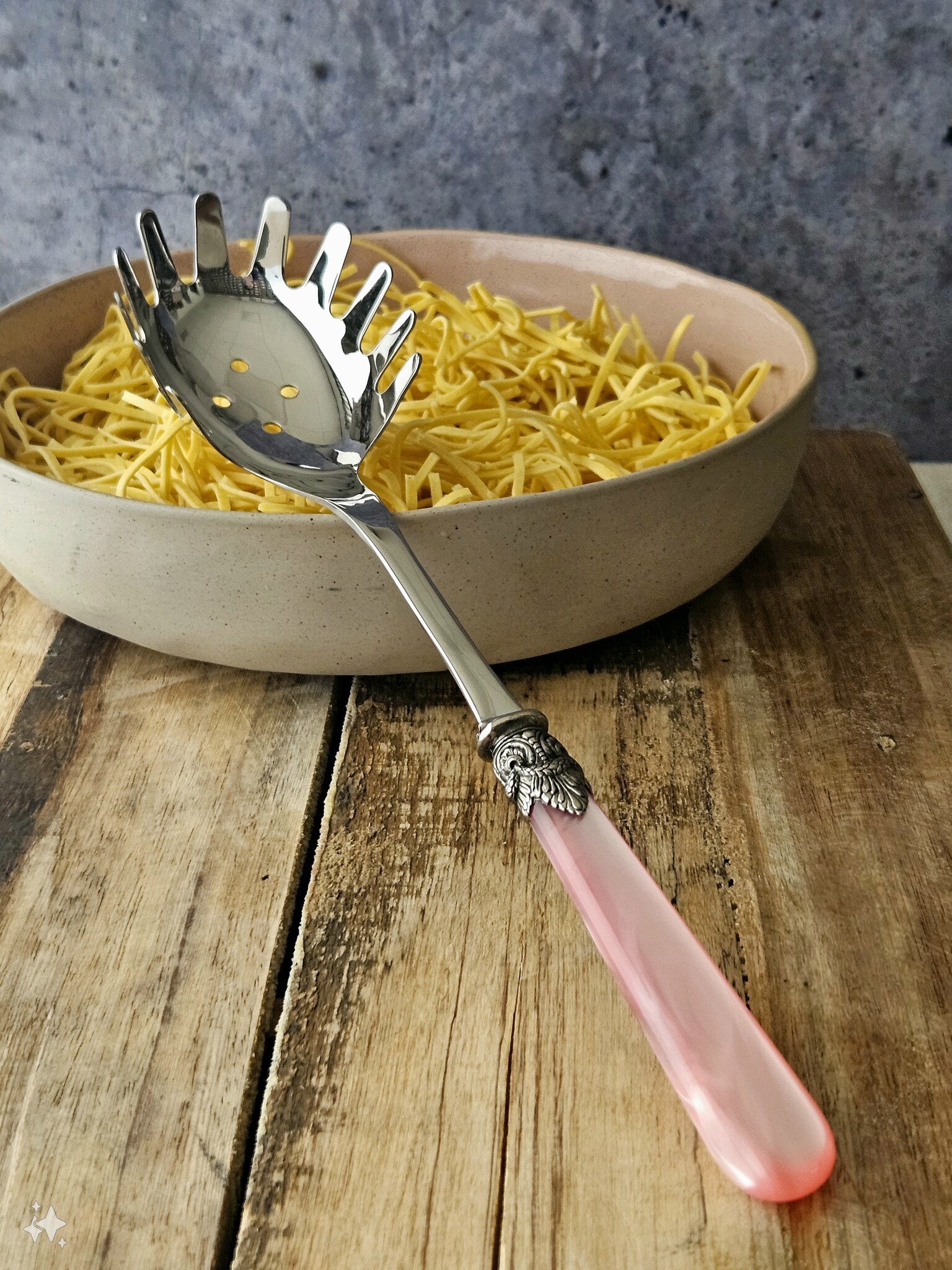 Cuillère à spaghetti, Rose (nacré)