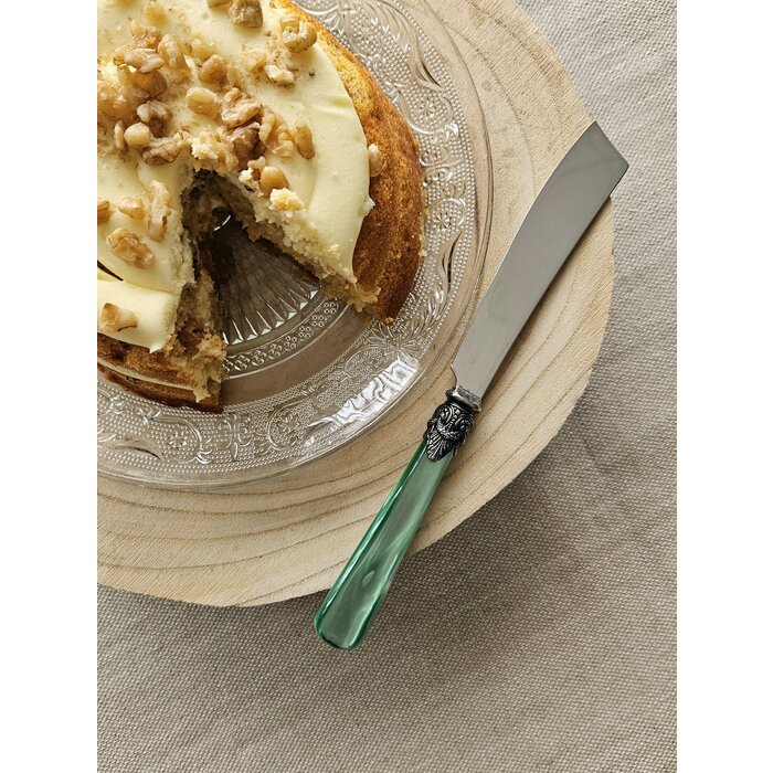 Cake knife, Green (mother-of-pearl sheen)