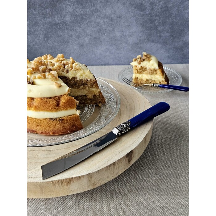 Cake knife, Blue (mother-of-pearl)