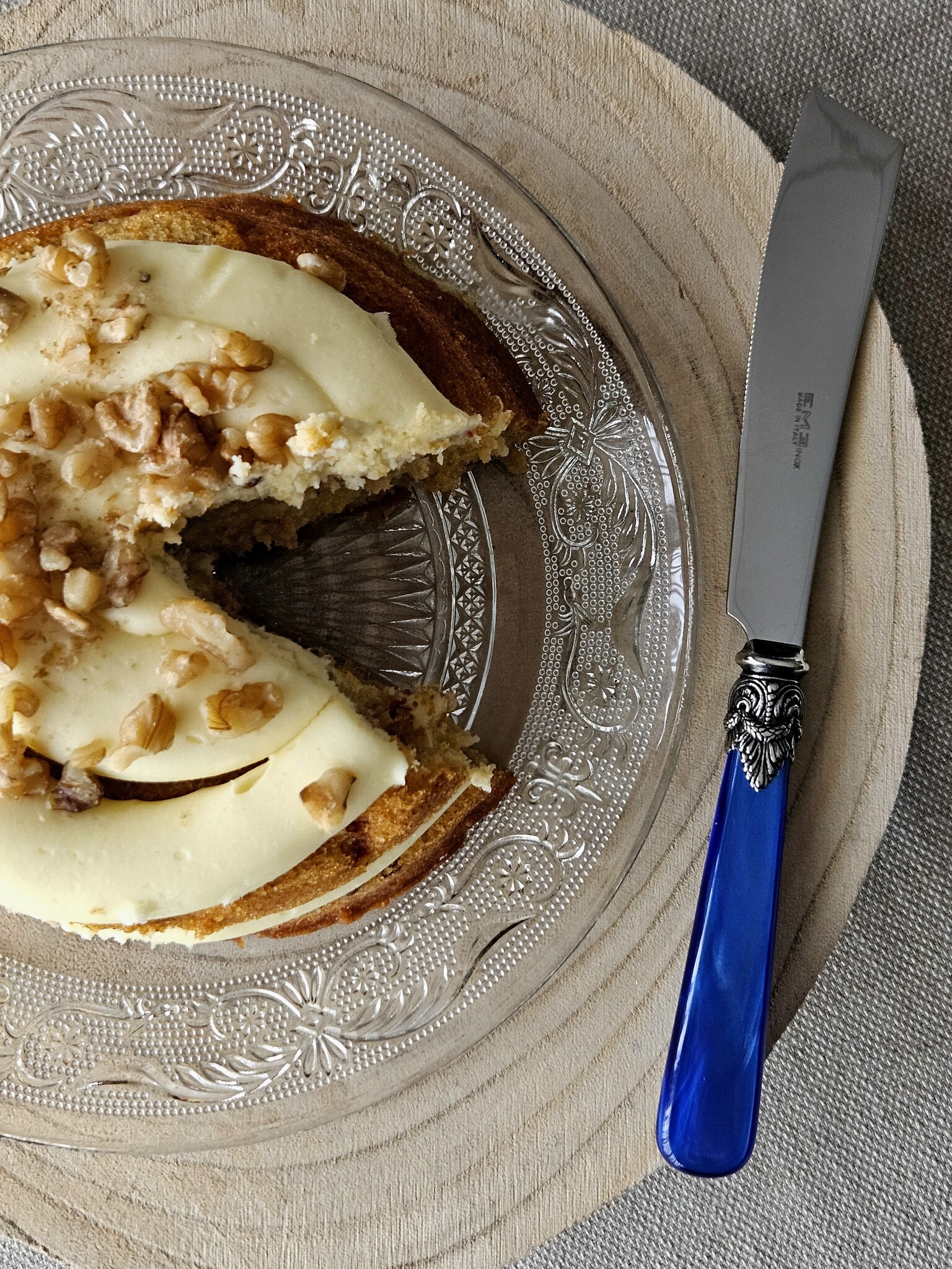 Kuchenmesser, Blau (perlmuttglanz)