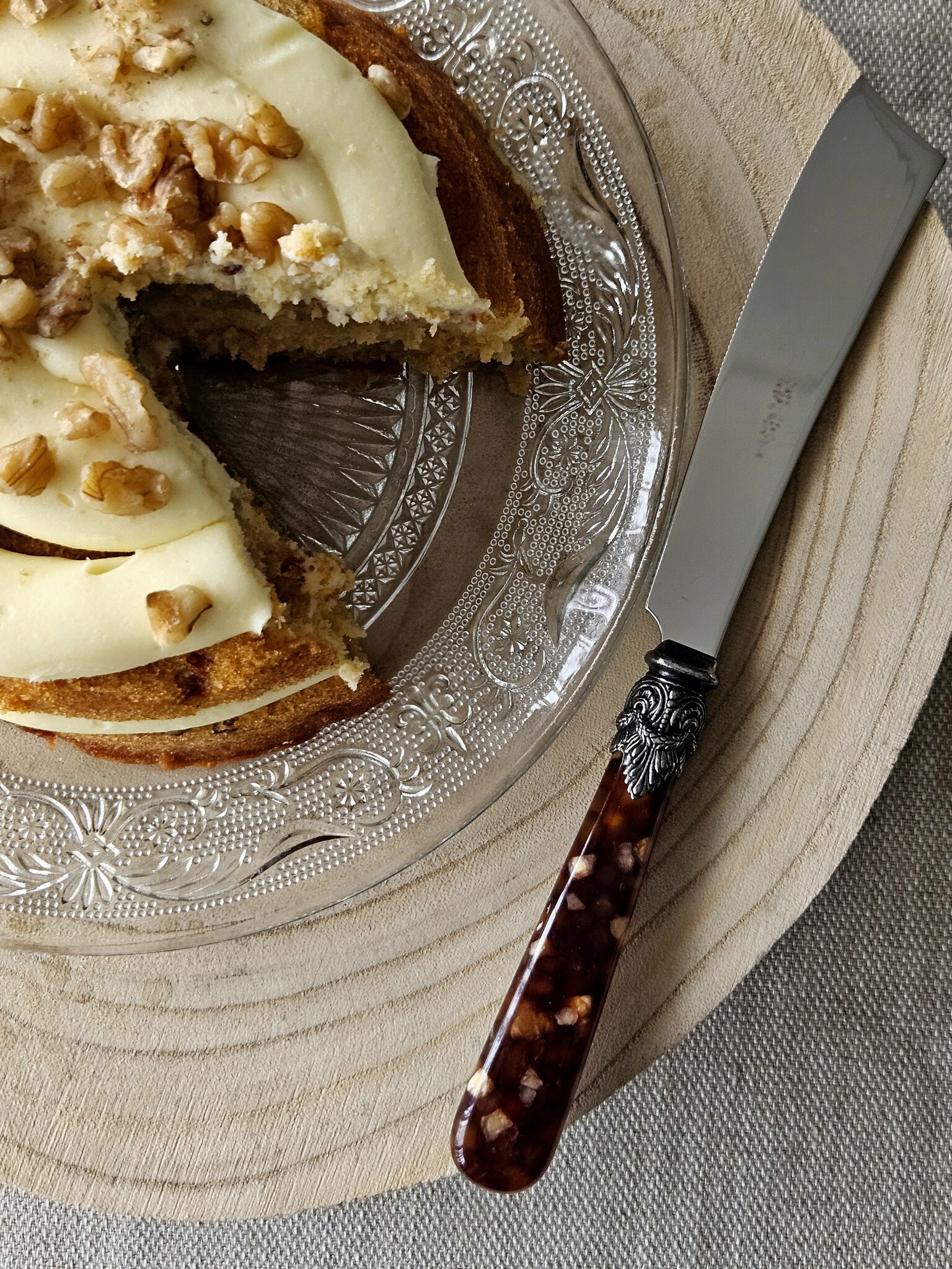 Cuchillo para tarta, Márron (motivo tortuga)