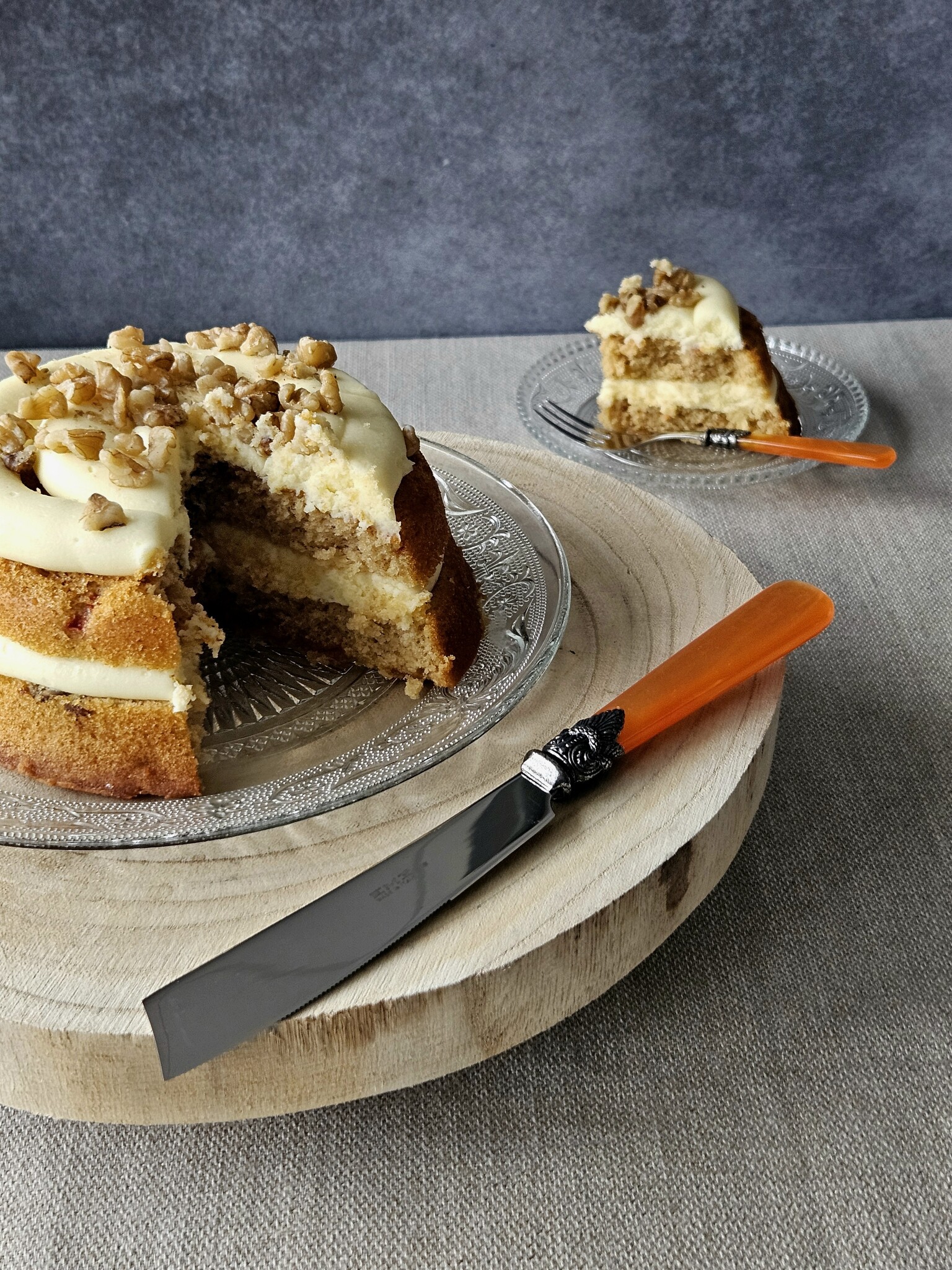 Couteau à gâteaux, Orange (nacré)