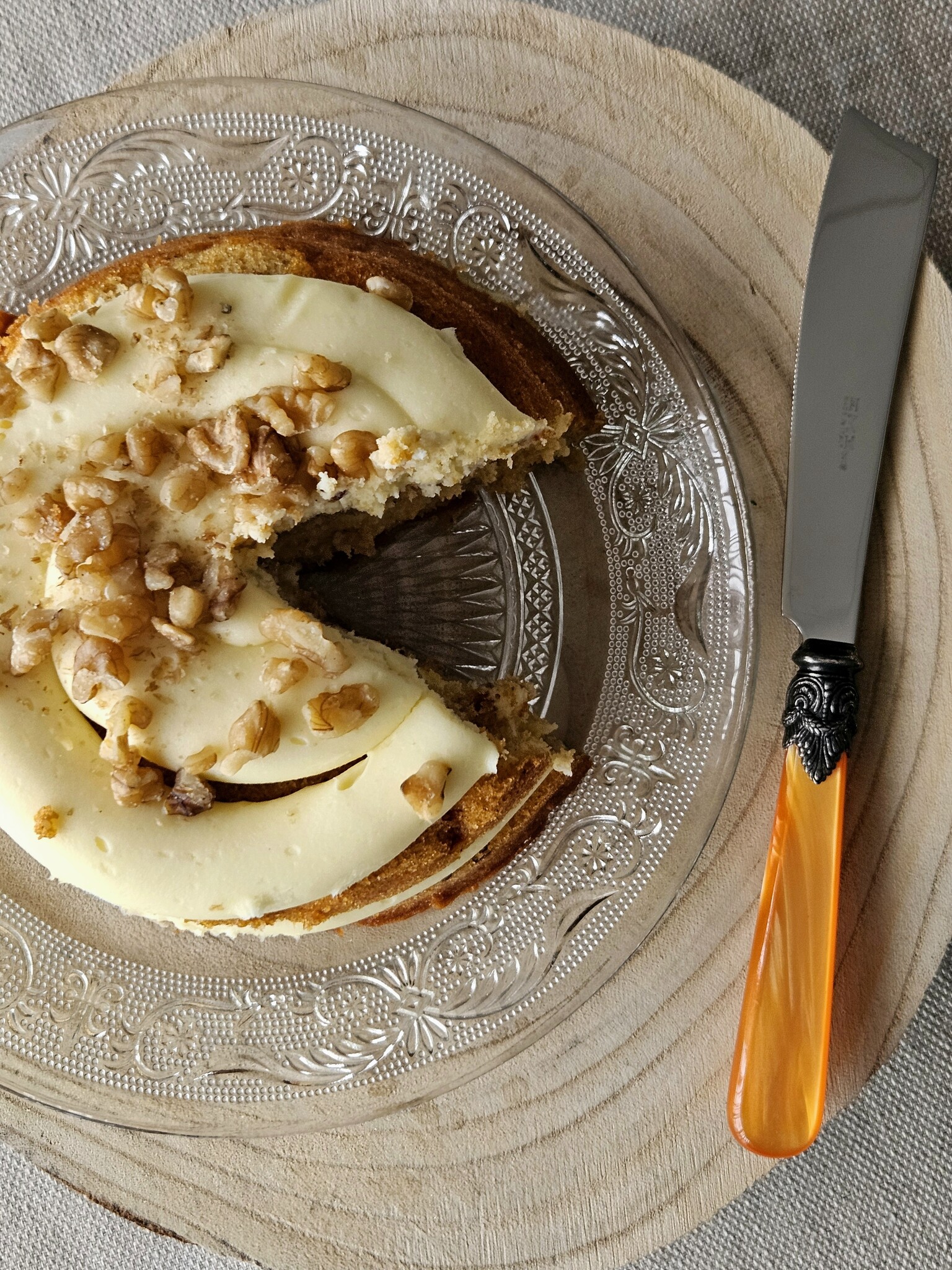 Cuchillo para tarta, Naranja (brillo nácar)